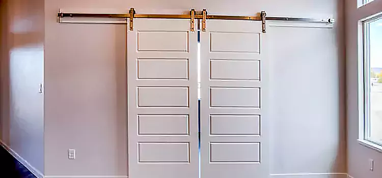 Glass Barn Door with Installation Hardware Kit Whitehall